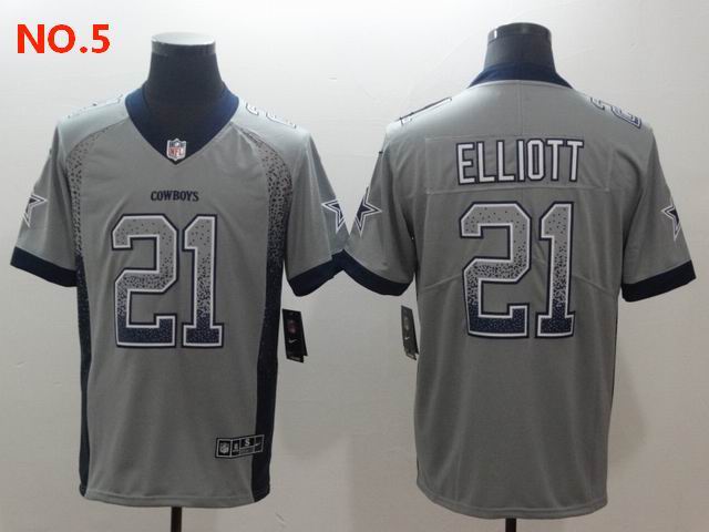 Men's Dallas Cowboys #21 Ezekiel Elliott Jerseys NO.5;